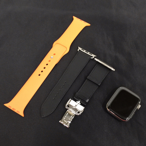 1円 Apple Watch Hermes Series8 45mm GPS+Cellularモデル MNNT3J/A A2775 シルバー スマートウォッチ 本体