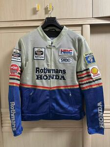 未使用 ロスマンズ ホンダ Rothmans HONDA HRC レーシングスーツ 刺繍メッシュジャケットHRC NSR SHOEI　Mサイズ