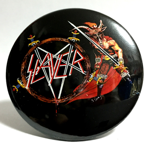 デカ缶バッジ 58mm SLAYER スレイヤー Thrash Metal Metallica