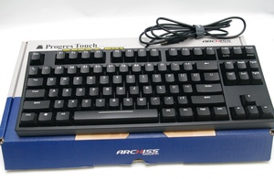 アーキサイト メカニカルテンキーレス キーボード プリグレタッチ レトロ キーレス 英語ASCII 中古品 AS-KBPD87/SRBKWP