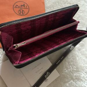 【美品】 893 HERMES エルメス アザップ シルクイン 長財布