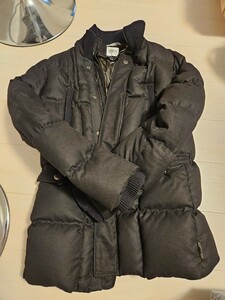 最上級の暖かさ★アルマーニ コレツィオーニ ダウンジャケットメンズL 極暖アウター ブラックF61 美品