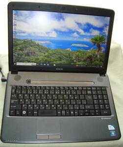 ☆中古・美品！！◆エプソン Endeavor テンキー付 ノートパソコン・NJ3500 Celeron 1.6G 80GB 4GB／Win10 15.6インチ◆☆