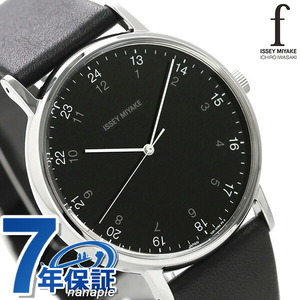 イッセイミヤケ f エフ ブラック 日本製 革ベルト 39mm NYAJ002 腕時計