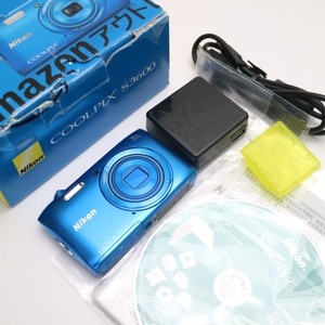 超美品 COOLPIX S3600 コバルトブルー 即日発送 デジカメ ニコン 本体 あすつく 土日祝発送OK