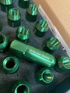 ROCKET BUNNY RACING LUG NUTS 20PCS M12x1.5 GREEN ROCKETBUNNY ロケバニ ロケットバーニー ロケットバニー PANDEM パンデム