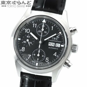 101698978 IWC メカニカル フリーガー クロノグラフ IW370603 ブラック SS レザー デイデイト パイロットウォッチ 腕時計 メンズ 自動巻