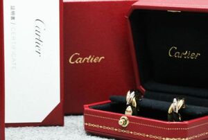 極美品 カルティエ トリニティ イヤリング ピアス 750 K18 YG PG WG Cartier
