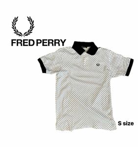 FRED PERRY フレッドペリー 日本製 半袖 ポロシャツ made in japan 希少 ドット柄 ゴルフ スポーツ メンズ Sサイズ