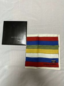 【正規品】SONIA RYKIEL ／ ソニア・リキエル ハンカチ　未使用品　ケース付き　#bt-2640