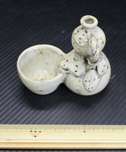 中国文物　陶磁器　古陶　窯元収蔵品　白磁瓢箪水滴　久