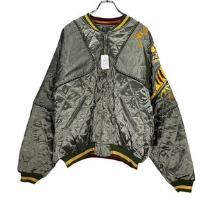 KAPITAL 【men528Y】 SHAM BOMBER レーヨンサテンキルティング シャムボマーJKT（タイガー）Size XL 希少 未使用 カーキ スカジャン HC