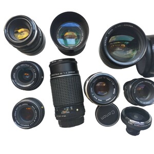 マニュアルレンズ　単焦点レンズ　Nikon Nikkor 85mm 1:1.4/Pentax smc /Canon FL など　ジャンク　まとめ　1