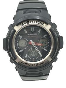 CASIO◆ソーラー腕時計・G-SHOCK/デジアナ/BLK