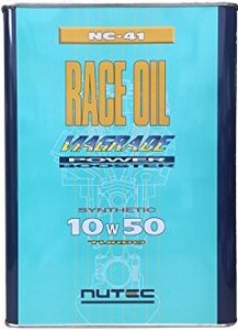 【 日本全国送料無料！ 】正規品　NUTEC NC-41 RACE OIL 【 10W50 】4L　★非売品 ・純正NUTECステッカー付き★