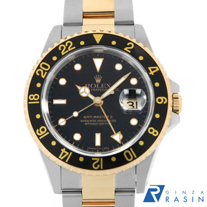 ロレックス GMTマスターII 16713 ブラック オールトリチウム U番 中古 メンズ 腕時計　