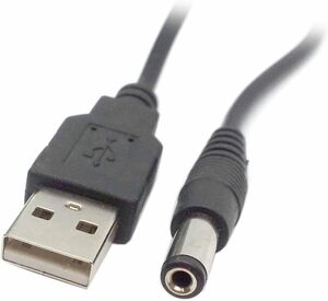 JSER USB 2.0 Aタイプオスto 5.5 X 2.5 MM DC 5 V電源プラグバレルコネクタ充電ケーブル80 cm