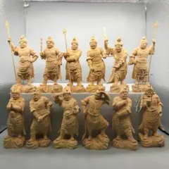 十二神将  木彫仏像  貴重古美術  精密細工  職人手作り  仏教工芸品