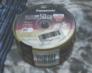 パナソニック 録画用ブルーレイD50GB(書換型)スピンドル30枚　[新品未開封]ー３