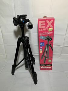 ［1円スタート］Velbon EX-547 VIDEO N 三脚　小型三脚　専用ケースと説明書が欠品