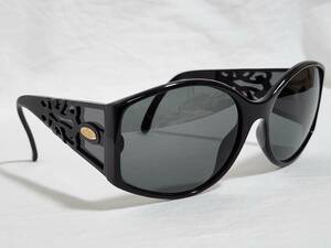 正規レア ディオールDior CDロゴ オープンアート サイドレンズコンビフレーム フルレンズサングラス 黒 クラシックオールドアイウェア 眼鏡