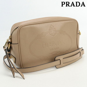 中古 プラダ 斜め掛け ショルダーバッグ レディース ブランド PRADA レザー ショルダーバッグ 1BH089 2EBJ F0770 ベージュ