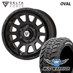 4本セット DELTA FORCE OVAL 17x8.0J 6/139.7 +20 MB MONSTA MUD WARRIOR M/T 265/70R17 ホワイトレター FJクルーザー プラド