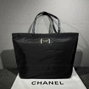 シャネル ノベルティ 非売品 CHANEL VIPギフト トートバッグ 中綿 ロゴプレート ブランド レディース 黒 ゴールド