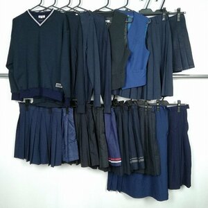 ベスト スカート セーター4枚 キュロット 吊りスカート 一般含む 1円 中古 学生服 ユニクロ イーストボーイ セット 詰合わせ 39CS-596 DF