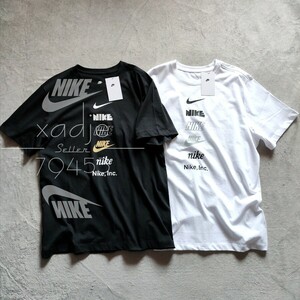 新品 正規品 NIKE ナイキ NSW INC 半袖 Tシャツ 2枚セット 黒 ブラック 白 ホワイト 緑 ロゴ スウッシュ プリント S