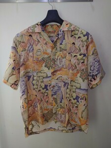 VINTAGE HAWAIIAN SHIRT サベージ メニュー柄 KAMEHAMEHA ヴィンテージ ハワイアンシャツ アロハシャツ オリジナル