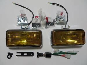 フォグランプ セット 角型 180 小糸製作所 KOITO 12V 35W fog lamp set白熱バルブ 旧車 117クーペ 新品 ミニ ジムニー ワーゲン コイト汎用