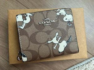 COACH ピーナッツ スヌーピー　二つ折り財布　C4591