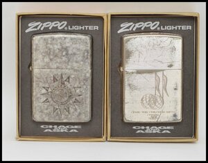 2点セット Zippo オイルライター チャゲ＆アスカ CHAGE AND ASKA MADE IN U.S.A. ジッポ