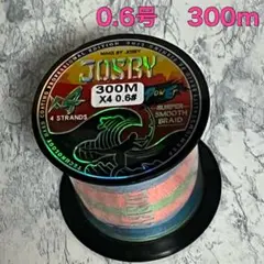 高強度 PEライン0.6号 12lb 300m 5色マルチカラー 釣り糸G