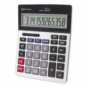 Innovera 15966 Minidesk Calculator, 12-Digit LCD IVR15968(中古 未使用品)　(shin