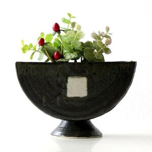 花瓶 花びん 陶器 花器 一輪挿し おしゃれ 和風 和風モダン フラワーベース 和陶器ベース 四