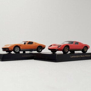 1/64 京商 ランボルギーニ ミウラ セット　Lamborghini Miura P400SV JOTA スーパーカー 高級車　イタリア車　クラシックカー 1円〜 051332