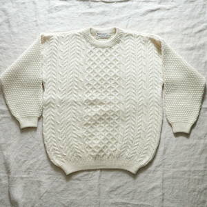 Highland home industries pure wool fisherman knits フィッシャーマン アランニット M-Lサイズ相当