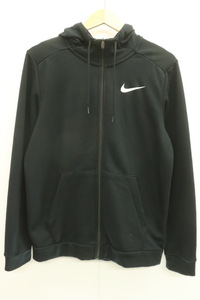 【中古】 NIKE メンズパーカー M フルジップ トレーニングパーカー NIKE M 黒 ブラック ロゴ