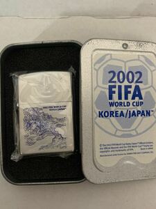 ZIPPO ジッポー オイルライター Zippo ジッポ 喫煙具 2002 FIFA World Cup Korea Japan USA J ケース付 未使用 IH10258h