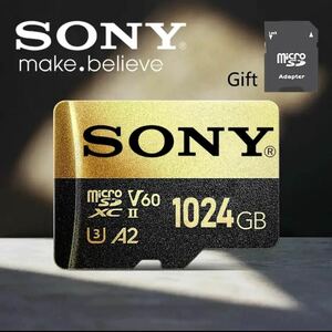 大容量　microSD SONY 1TB (1024)防水　V60 A2 SD カードアダプターセット　マイクロSDカード 数量限定！！