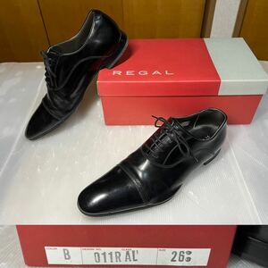送料無料☆特価☆REGAL リーガル 011R 日本製 ストレートチップ 内羽根式 メンズ 革靴 26.0cm