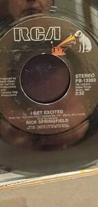 RICK SPRINGFIELD 7" 45 RPM "I Get Excited" & "Kristina" VG+ Condition. 海外 即決