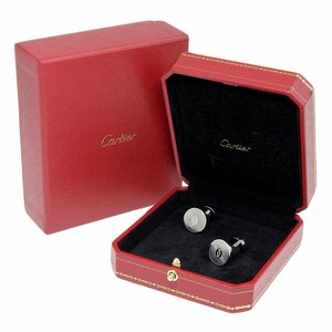 ■ 1円 ～ 正規 中古 美品 参定5.4万■ Cartier カルティエ ■ ドゥーブルC ドゥ カルティエ カフリンクス シルバー サンレイ モチーフ 銀