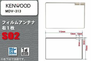 地デジ ケンウッド KENWOOD 用 フィルムアンテナ MDV-313 対応 ワンセグ フルセグ 高感度 受信 高感度 受信