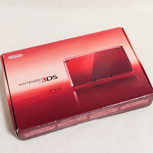 超美品 ニンテンドー3DS本体セット フレアレッド　nintendo3ds 箱説明書付き 任天堂　動作確認済み　液晶良好　送料無料　1円スタート