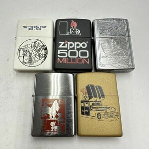 H154 まとめ ◎ Zippo ジッポー オイルライター 5点まとめセット 500 Million 25周年記念 他 喫煙具 箱付き 5点火花あり ①