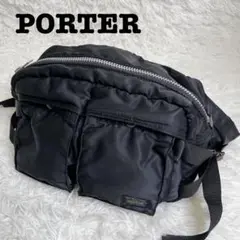 【良品】PORTER ポーター タンカー ヒップバッグ ブラック