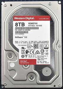 1円スタート Western Digital WD80EFAX WD Red NAS RAID 8TB 5,400rpm SATA HDD 2019年 Cristal DiscInfo 正常 使用時間 33405H (W4-E